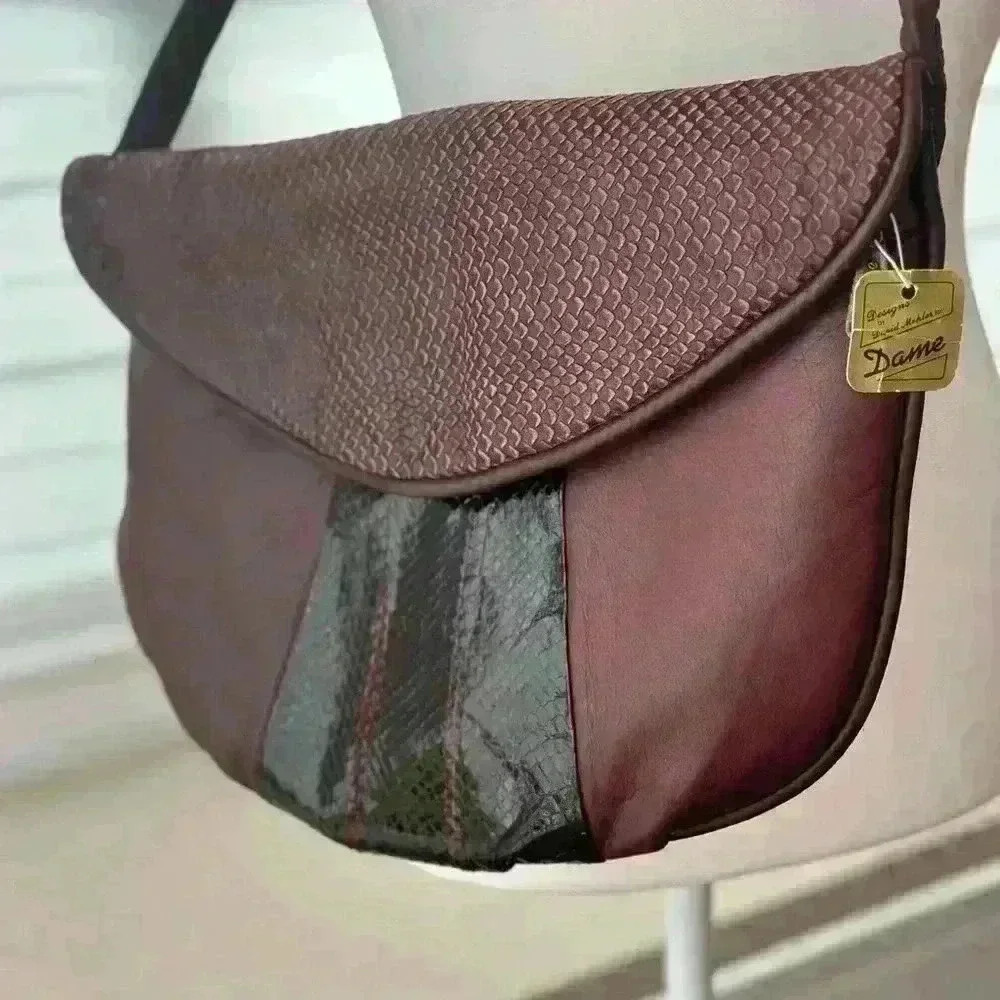 DAVID MEHLER FOR DAME GENUINE LEATHER VINTAGE PURSE - Picture 2 of 8